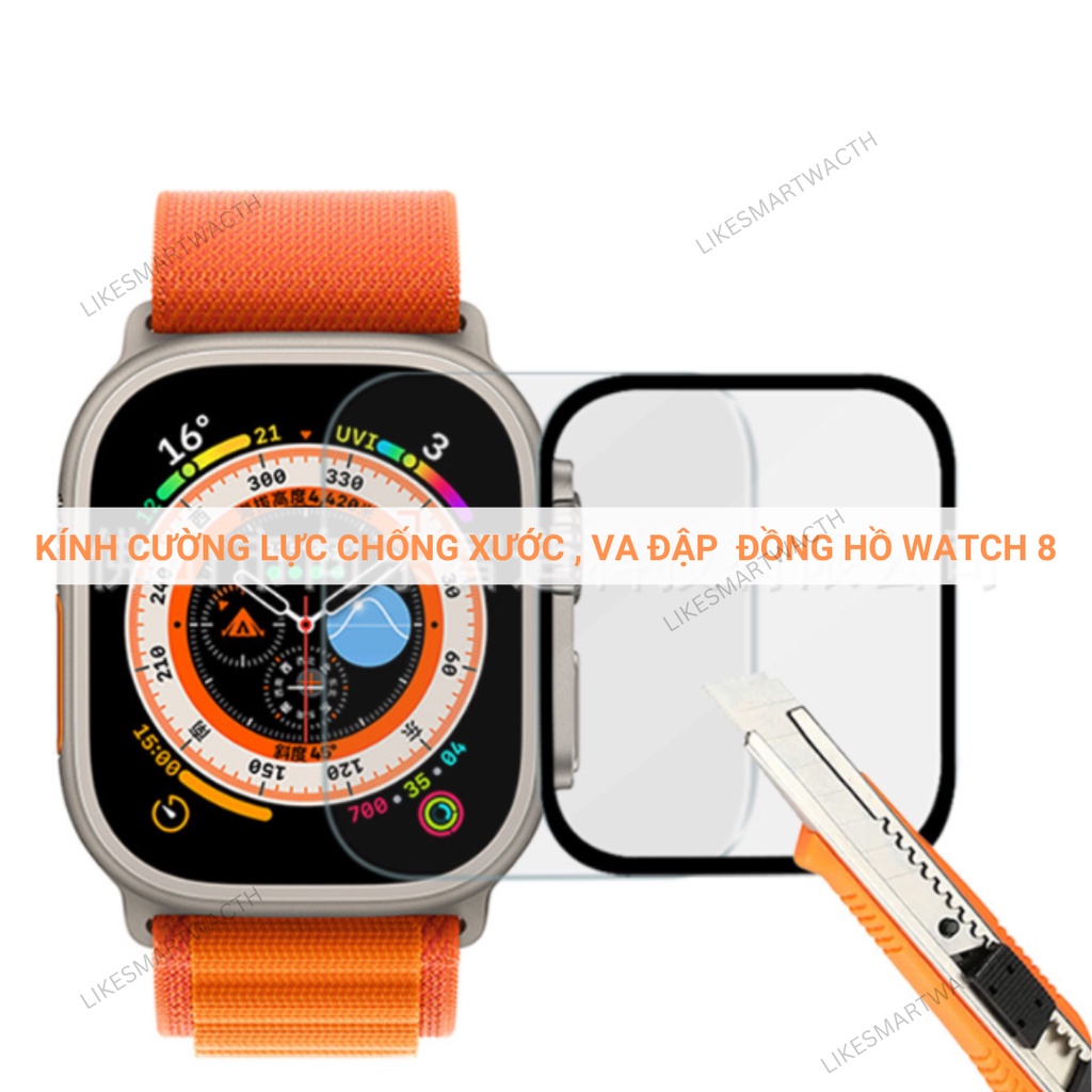 Kính Cường Lực Bảo Vệ Màn Hình Đồng Hồ Cho Apple Iwatch 8 45mm 41mm 44mm 40mm 42mm 38mm Iwatch Series 8 7 2 3 4 5 Se 6