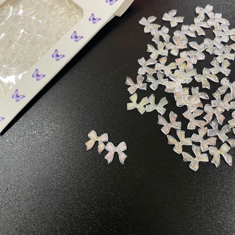 Nơ thạch trong có nhũ lấp lánh siêu hot