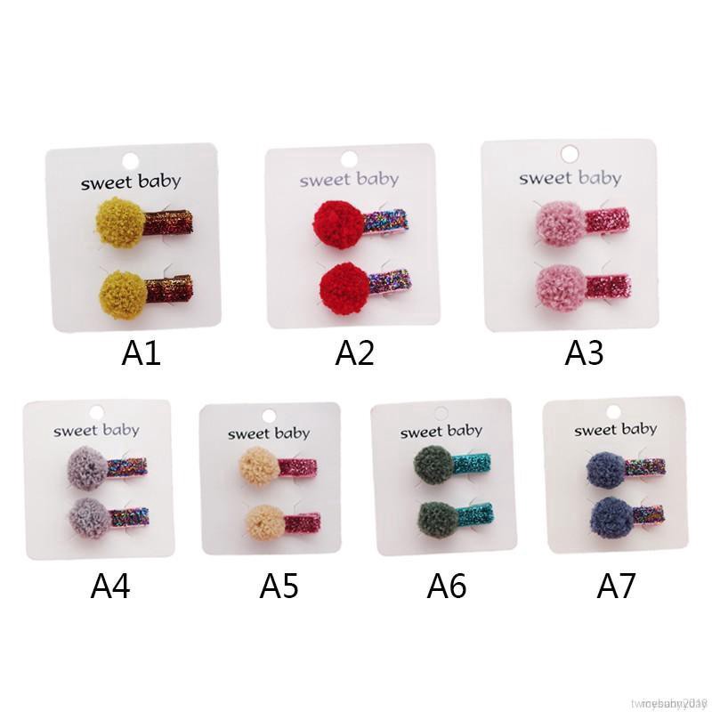 Kẹp tóc quả bông đáng yêu cho bé gái