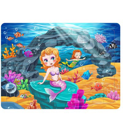 Đồ chơi tranh ghép hình 60 miếng gỗ puzzle - Bộ ghép hình - Đồ chơi xếp hình