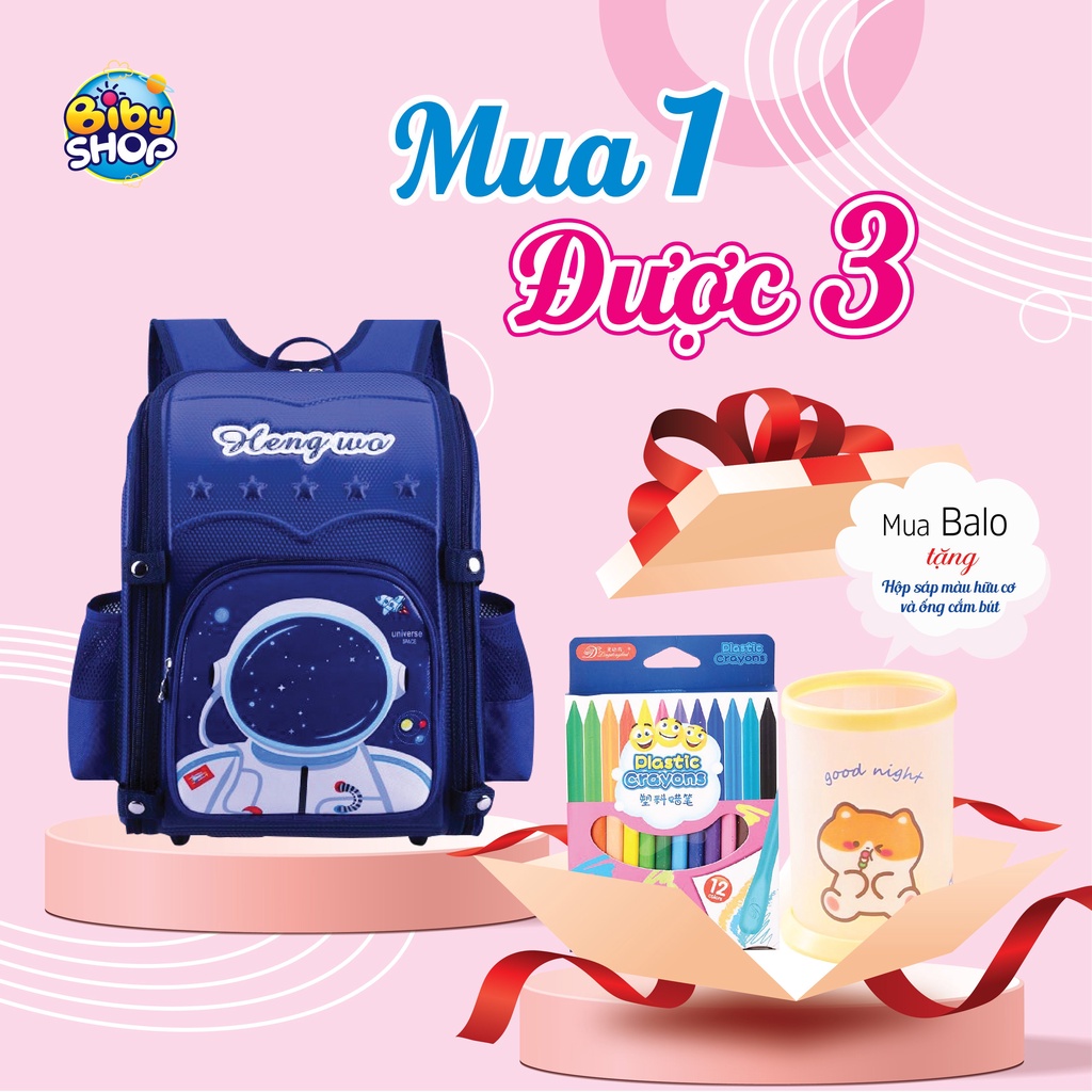 Balo đi học chống gù lưng cute cho bé nhiều ngăn tiện lợi cho bé mang đi học,cặp sách đi học đến trường cho bé