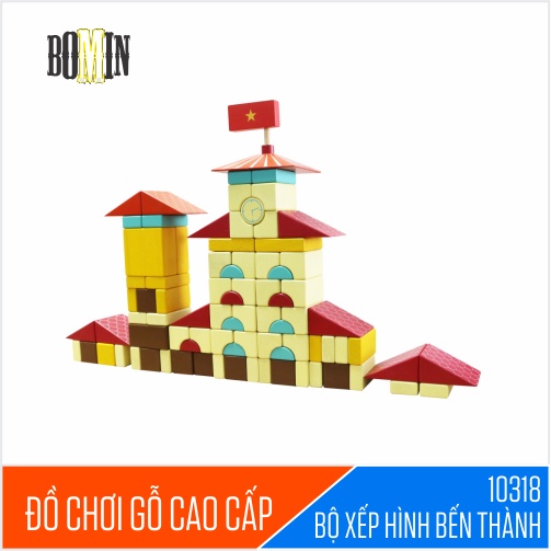 Đồ chơi gỗ bộ xếp hình Bến Thành - đồ chơi sáng tạo - Building Block