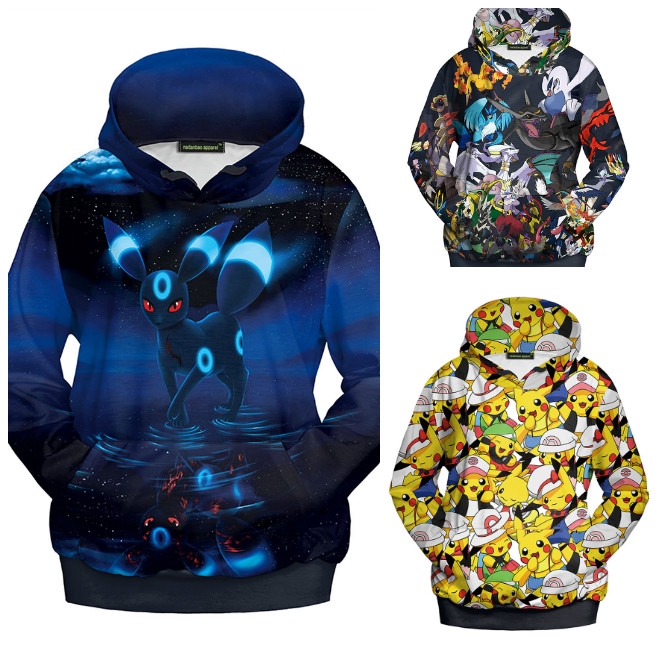 Áo Hoodie Tay Dài In Hình Pokemon Độc Đáo | BigBuy360 - bigbuy360.vn