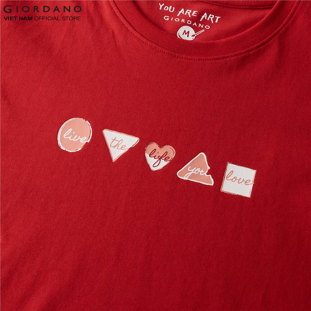 Áo Thun Nữ Ngắn Tay In Hình Giordano 05391211