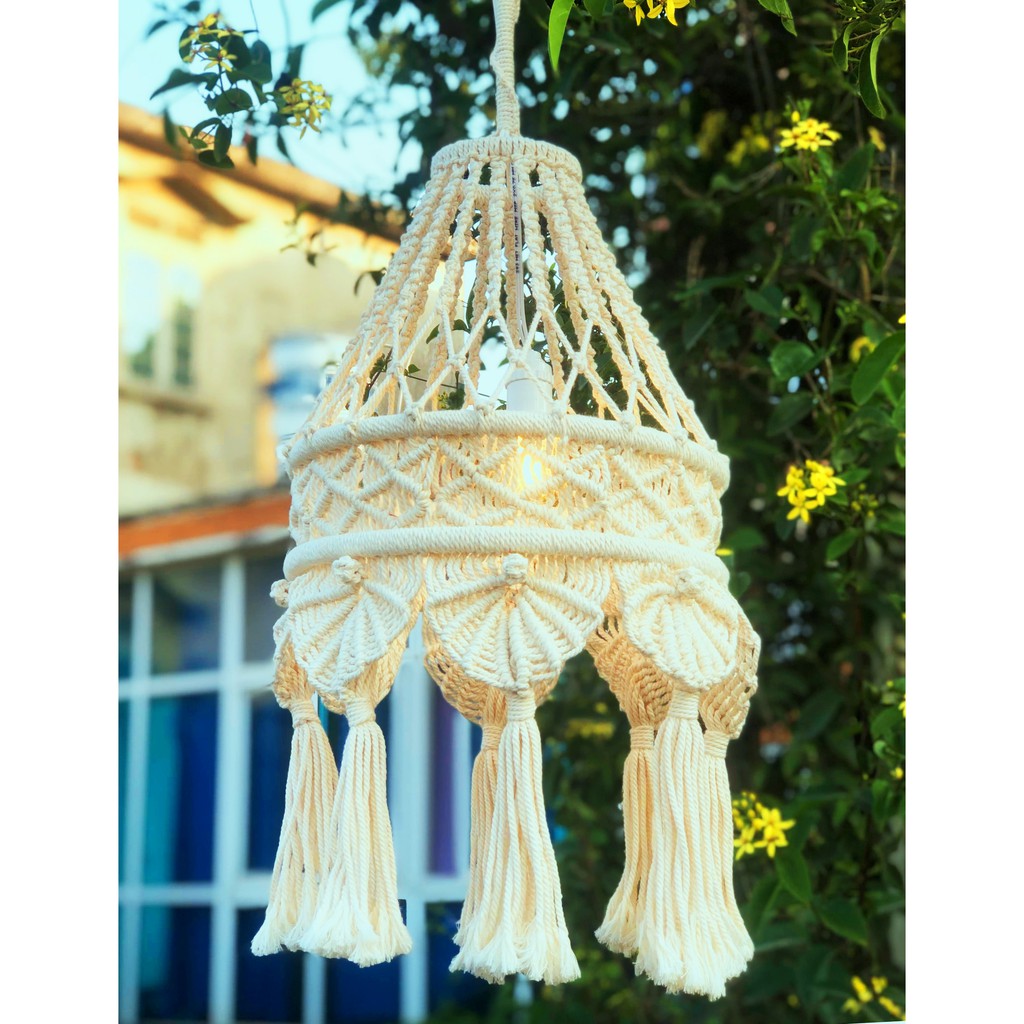 Đèn Macrame Vintage Trang Trí Quán Cafe,Homestay,Nội Thất Gia Đình Giá Gốc Tại Xưởng