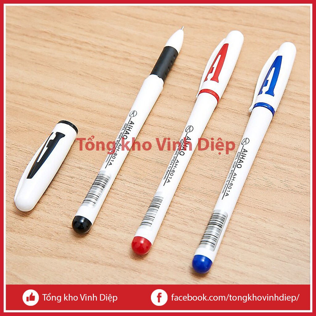 01 chiếc bút nước chữ A Aihao đủ 3 màu mực xanh, đen, đỏ - Hàng loại 1