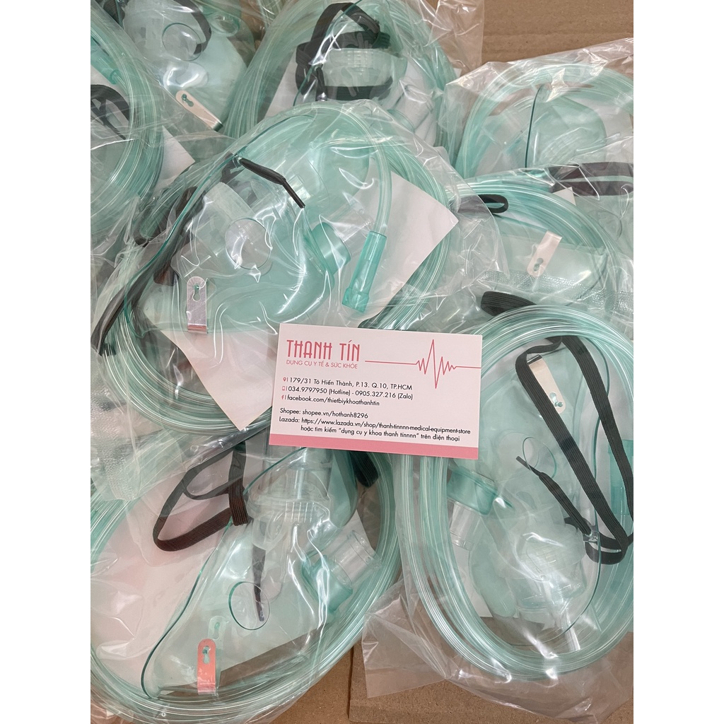 Mask xông khí dung, mặt nạ xông khí dung, phụ kiện máy xông mũi họng không có túi cho cả em bé và người lớn.