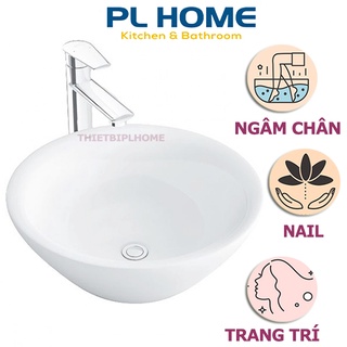 Lavabo đặt bàn, chậu tô tròn HC, Ngâm Chân Cho Tiệm Nail, Spa