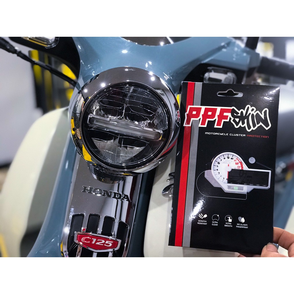PPF HONDA Cub 125 .....UPPF dán bảo vệ mặt đồng hồ xe , xước tự phục hồi vết xước dâm , www.uppf.com