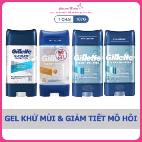 Lăn khử mùi nam Gillette Clear Gel 107g Sport Active , Arctic Ice , Cool Wave 6in1 Ultimate Protection