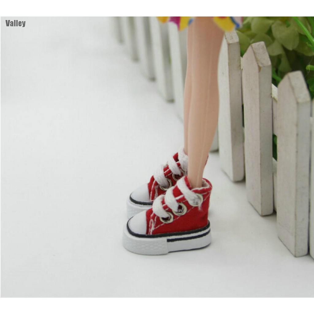 1 Đôi Giày Canvas Buộc Dây Thời Trang Cho Búp Bê 12 Inch 1 / 6