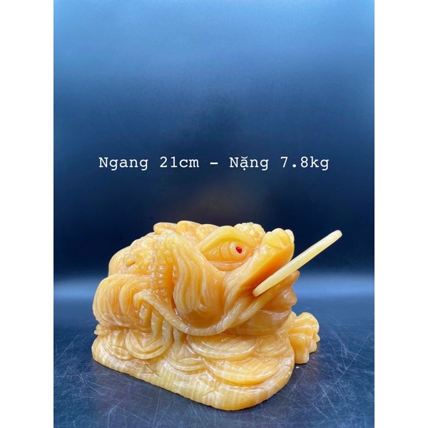 Cóc Thiềm Thừ Ngậm Tiền Đá Ngọc Hoàng Long Phong Thuỷ ( Dáng Mới )