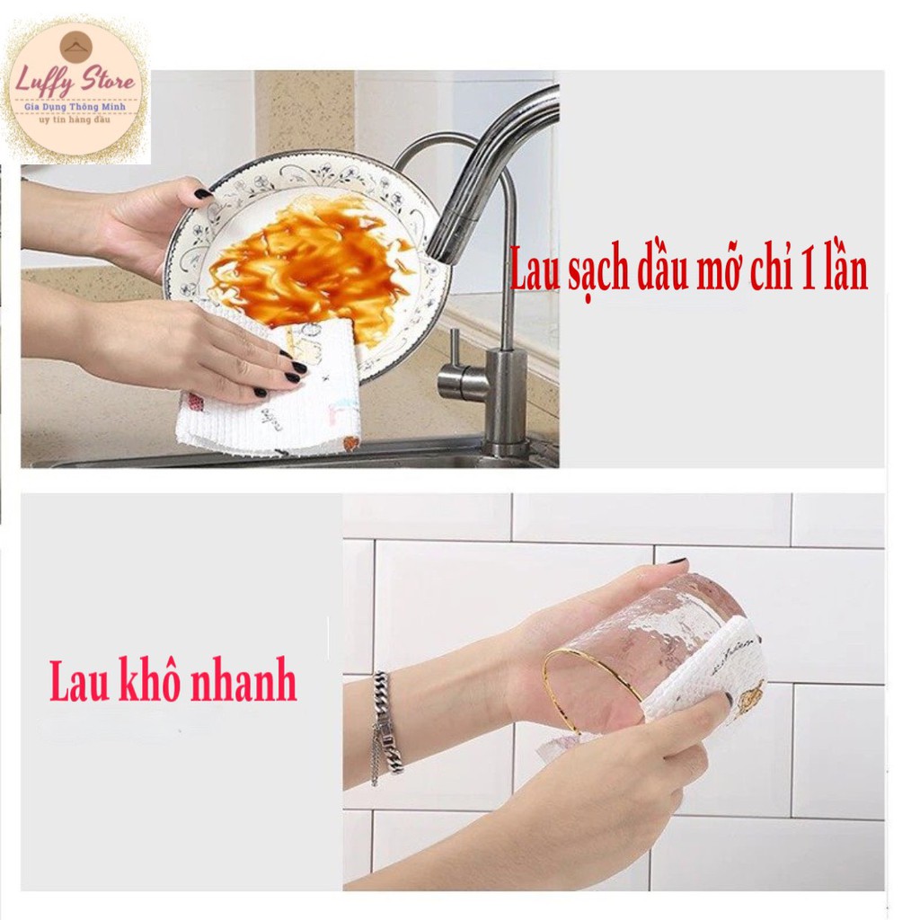 Cuộn khăn lau bếp đa năng tiện dụng ,thấm dầu mỡ có thể tái sử dụng nhiều lần