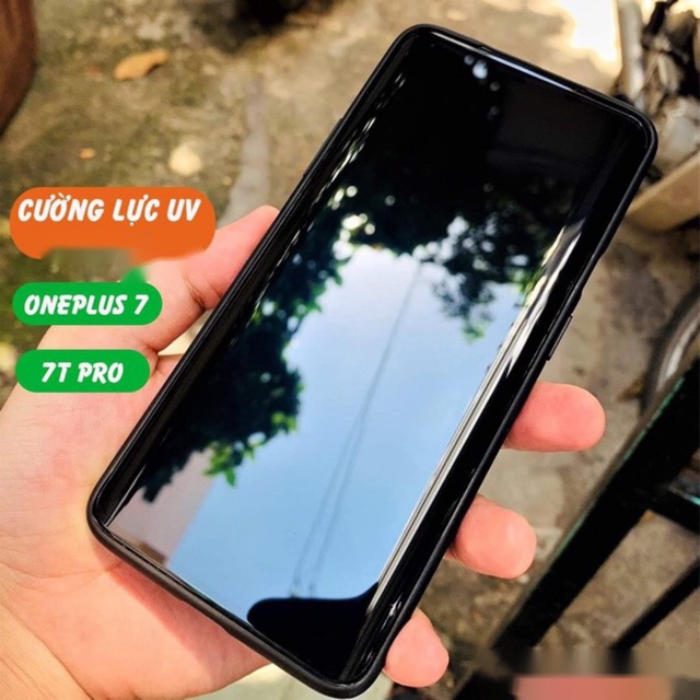 KÍNH CƯỜNG LỰC KEO NƯỚC UV ONEPLUS 7 PRO/ 8/ 8 PRO/ 9 PRO, KÍNH XỊN, DỄ THÁO, CHUẨN GLASS+ PRO (BỘ KÈM ĐÈN UV NHỎ)
