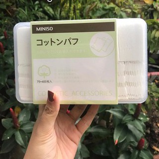 Bông tẩy trang Miniso JAPAN 475 miếng - cotton