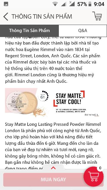 Phấn Stay Matte Anh