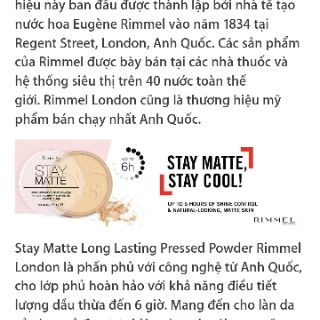 Phấn Stay Matte Anh