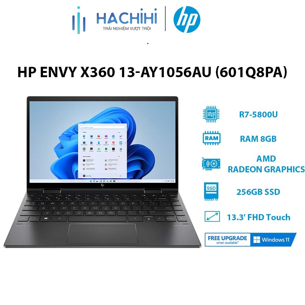 Laptop HP Envy X360 13-ay1056AU 601Q8PA R7-5800U | 8GB | 256GB | 13.3' FHD Touch | Win 11