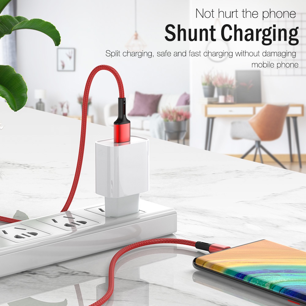 Dây Cáp Sạc Nhanh USB Loại C Dài 25cm 1m 2m 3m Cho Samsung Xiaomi mi Redmi Realme Oppo Vivo Huawei Android