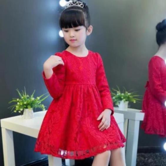 Váy ren lót nỉ xinh cho bé 1-9 tuổi hàng đẹp bao chất