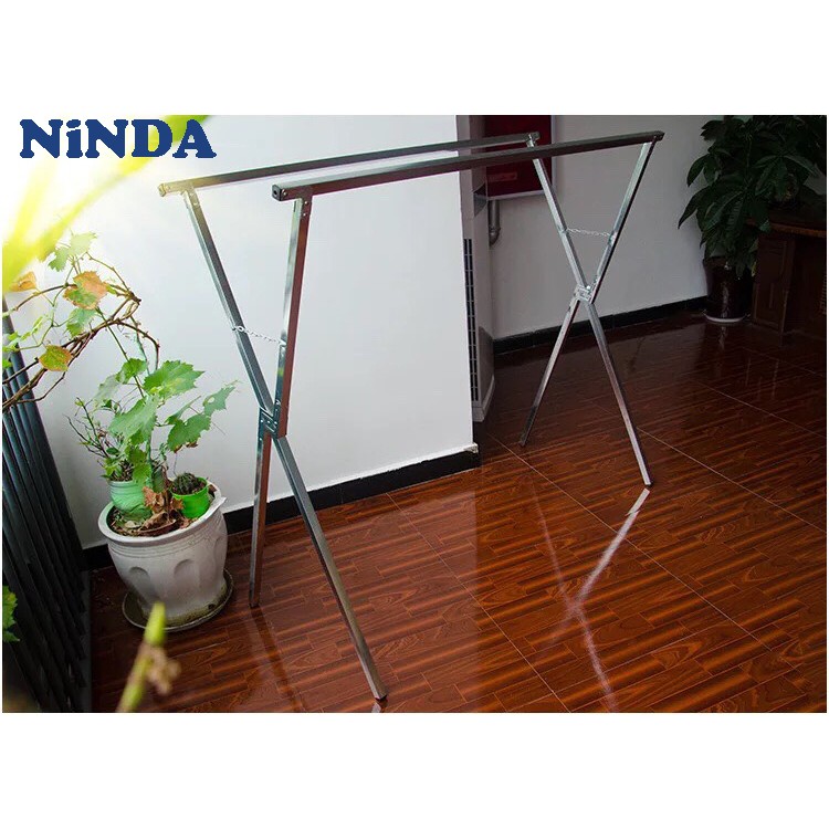Giá phơi quần áo Inox cao cấp gấp gọn thông minh NiNDA R-215