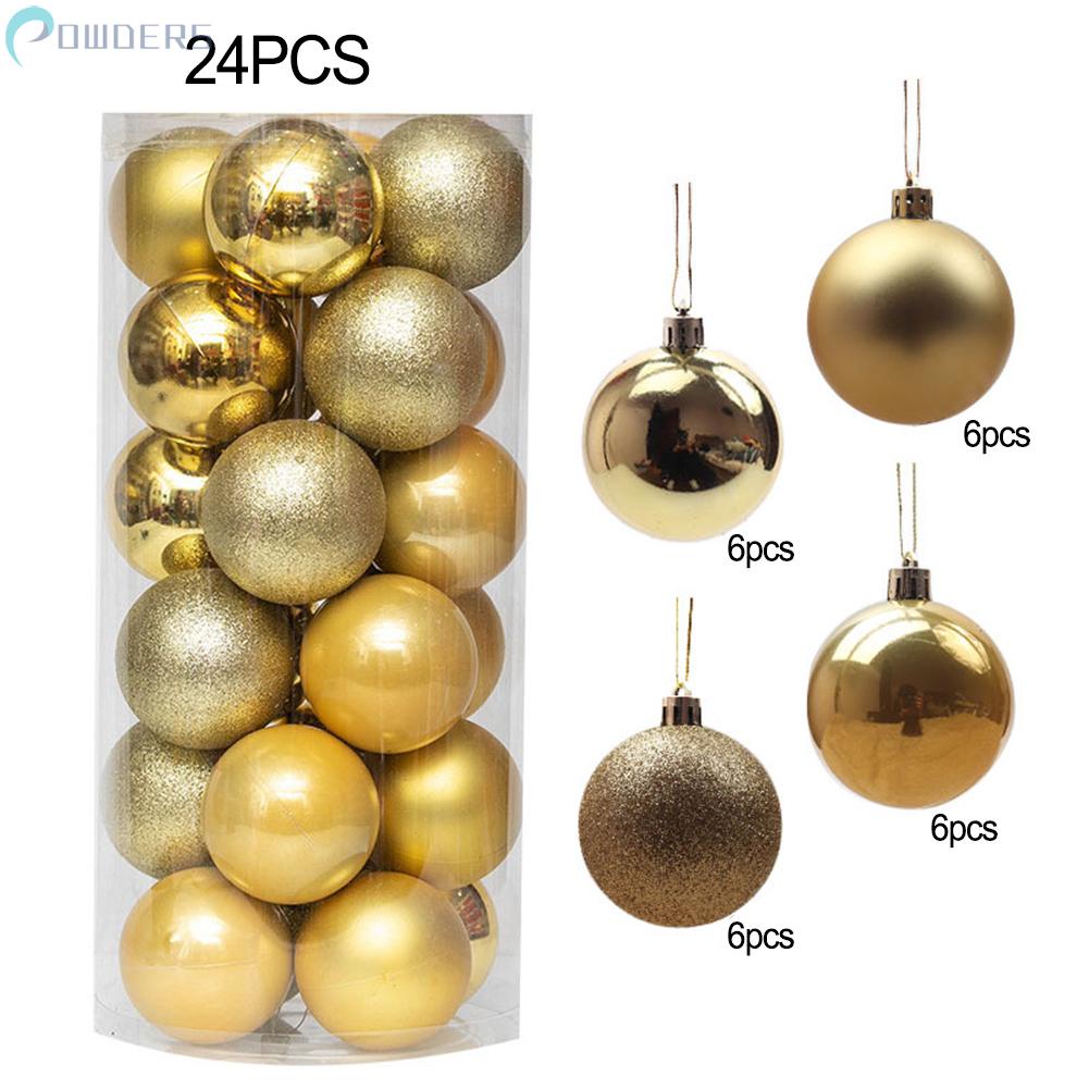 Set 24 Trái Châu Trang Trí Giáng Sinh Năm Mới