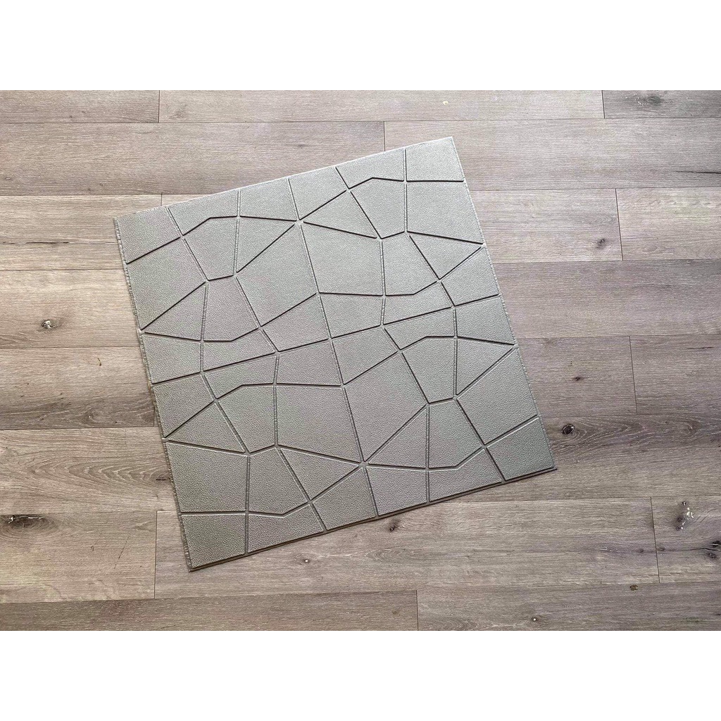 Xốp Dán Tường Hoa Văn 3D Giả Da Kim Cương Kích Thước 70x70 cm