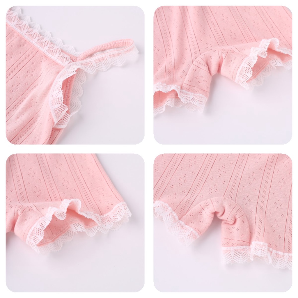 Con gái mùa hè Nhà quần áo áo lót ren sling quần ngắn 3-12 tuổi