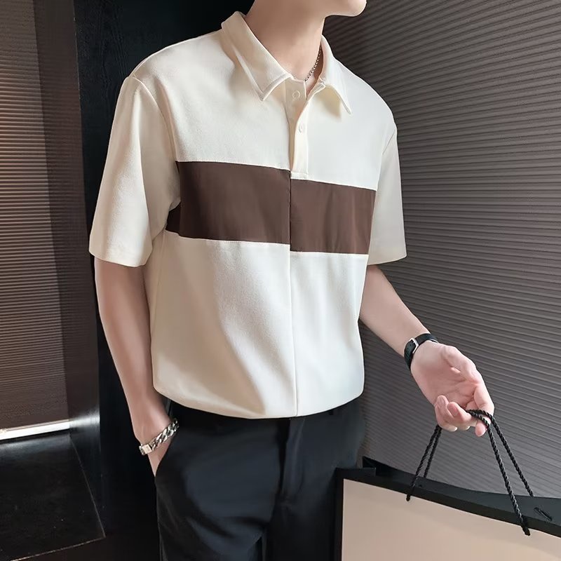 Áo Thun Polo Mỏng Dáng Rộng Phong Cách Đường Phố Hàn Quốc Thời Trang Mùa Hè Chất Lượng Cao Hàng Mới Dành Cho Bạn Nam Mặc Vào Mùa Hè 2022