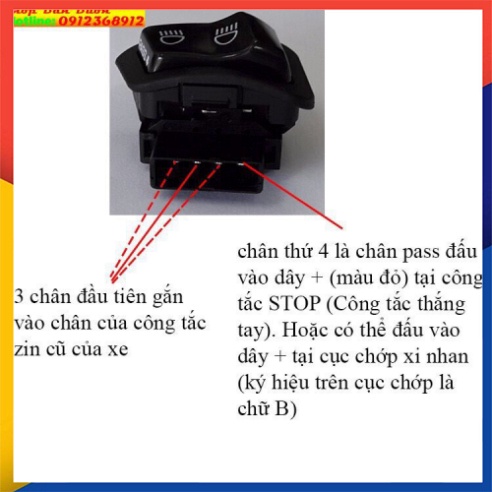 công tắc passing sh loại 1-Tặng Jack 4 chân ( cam Kết Hàng Loại 1 Lõi Đồng)