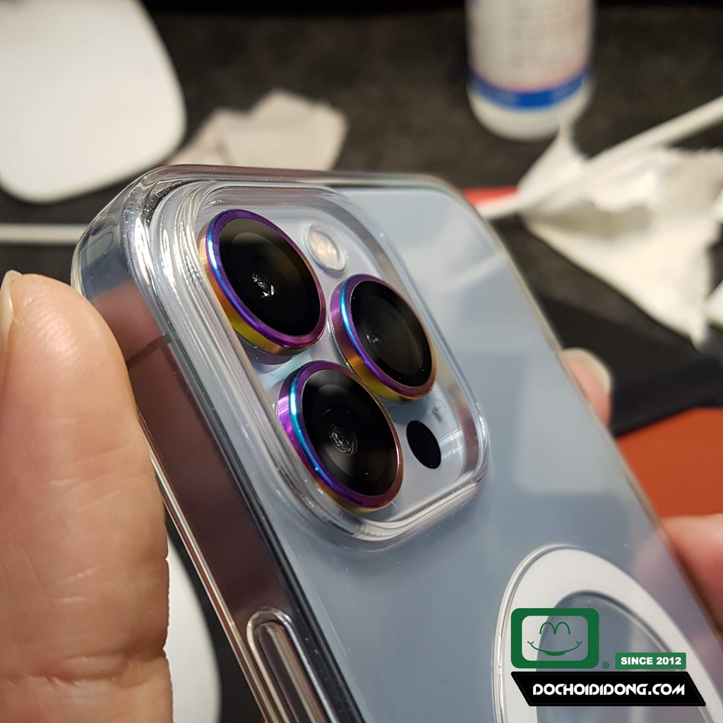 Dán Cường Lực Camera IPhone 13 Pro / 13 Pro Max - Samsung Galaxy S23 Ultra Hoda Sapphire Viền Màu