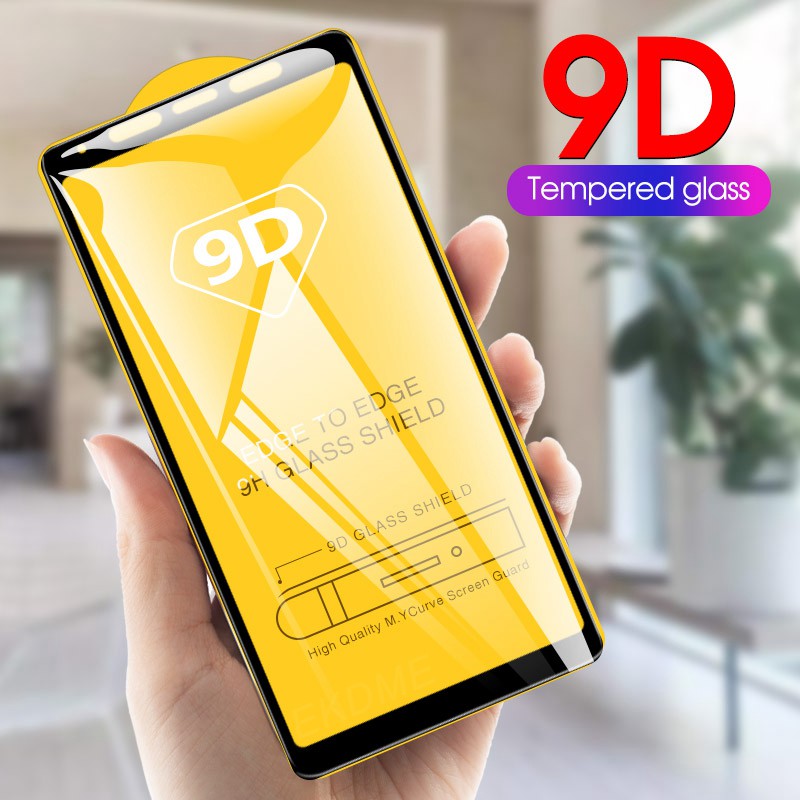 Kính cường lực 9D bảo vệ màn hình cho Samsung Galaxy M10 M20 m50 A8 Plus A7 A9 2018