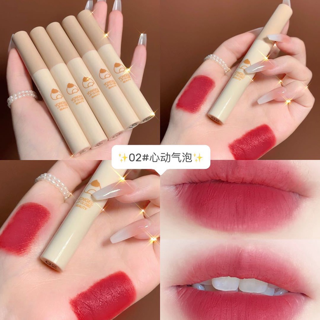 Set 5 thỏi son kem màu nhung lì lâu trôi không phai màu cho học sinh