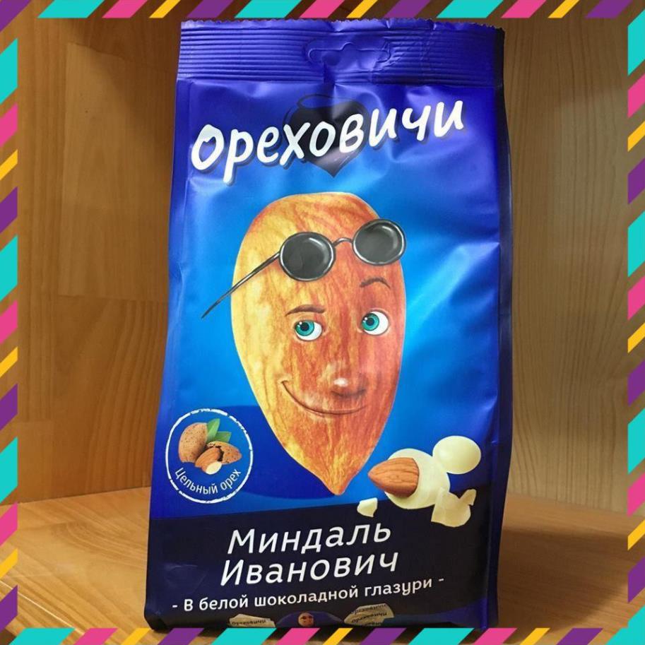 [ Đồ Ăn Vặt ] Kẹo socola nhân hạnh nhân Orekhovichi Almond Nga 400g
