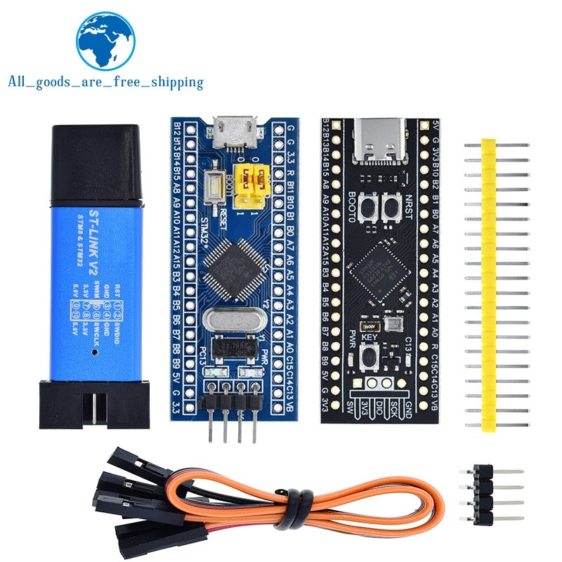 Bảng Mạch Phát Triển Stm32F103C8T6 Ch32F103C8T6 Arm Stm32 Minim32F401 Stm32F411 + St-Link V2 Pro