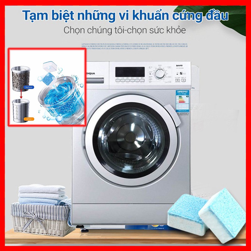 Tẩy vệ sinh lồng máy giặt sạch sẽ, hiệu quả