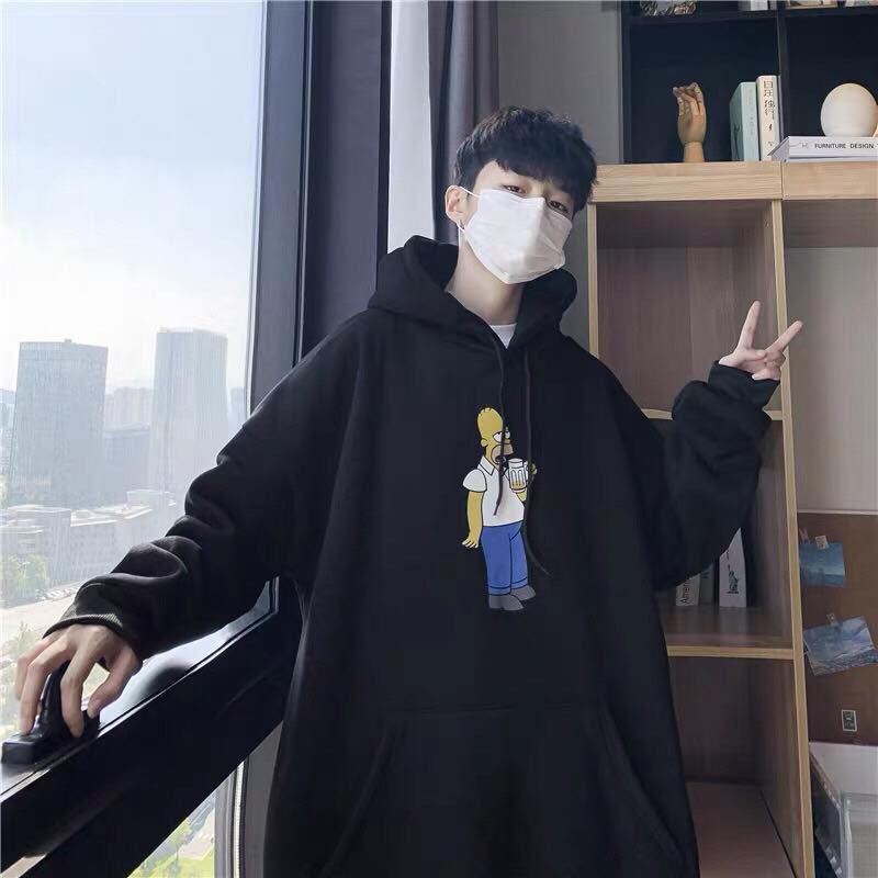 Áo Khoác Hoodie In Hình Ulzzang Unisex Chất Nỉ Bông Cao Cấp Dáng Rộng Nam Nữ - MM