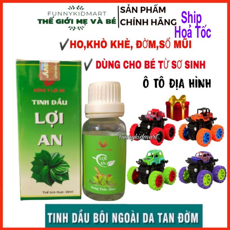 Tinh dầu Lợi an bôi ho, sổ mũi, khò khè cho bé - Chính hãng, date mới Tặng kèm quà - Tinh dầu trầu không lợi an