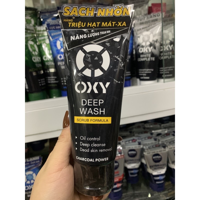OXY Deep Wash (Scrub) - Kem rửa mặt có hạt sạch sâu 100g