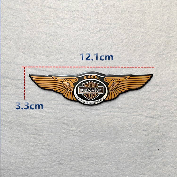 Logo 3d Bằng Nhôm Trang Trí Xe Mô Tô Harley Davidson