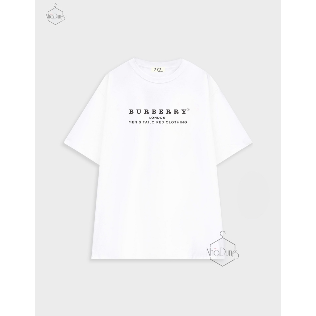 Áo thun áo phông nữ vải cotton 100% cao cấp mềm mịn co giãn tốt form basic in chữ Burberry freesize dưới 58kg