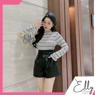 Áo giữ nhiệt nữ dài tay kẻ ngang 1 màu cá tính