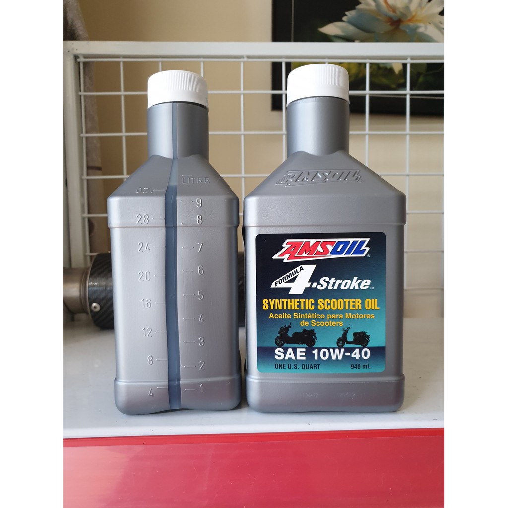 Combo nhớt tay ga : Nhớt Amsoil Scooter 10w40 + Láp Motul