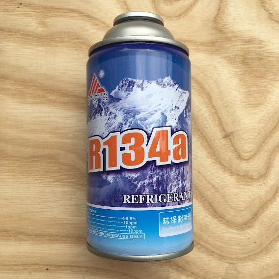 Gas lon R134 [ẢNH THẬT] Môi chất lạnh gas R134 lon nạp tủ lạnh - ô tô