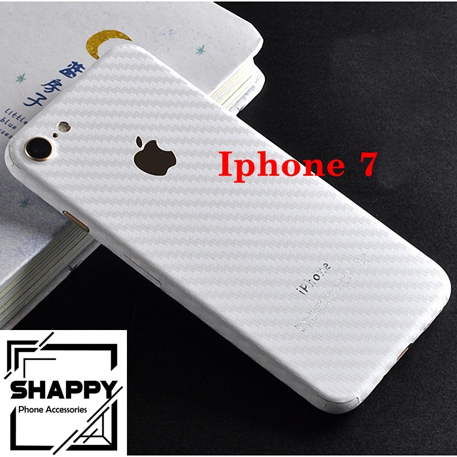 Skin Dán Cacbon Trắng Đen Full Viền IPhone 6/6S/6Plus/6SPlus/7/7Plus [Shappy Shop] | WebRaoVat - webraovat.net.vn