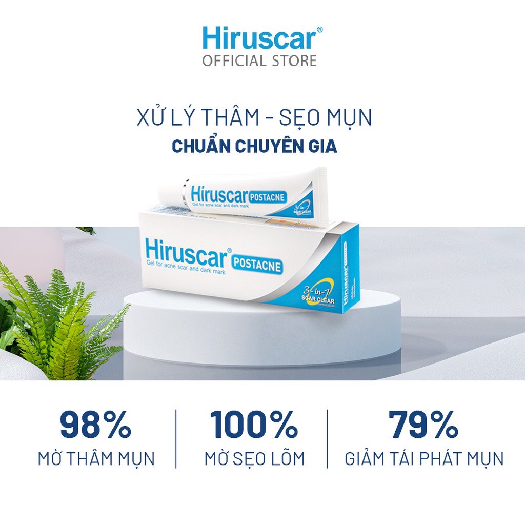 Gel chăm sóc sẹo mụn và mụn thâm Hiruscar Post Acne 10g - Hàng Chính Hãng