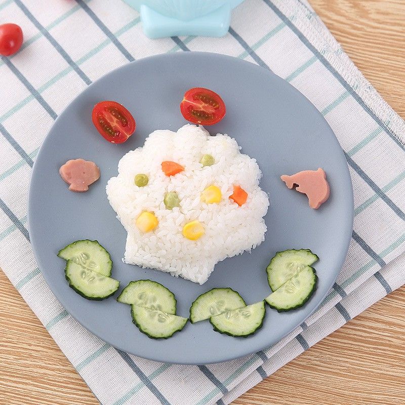 Khuôn làm cơm tạo hình sò, cua, mèo cho bé