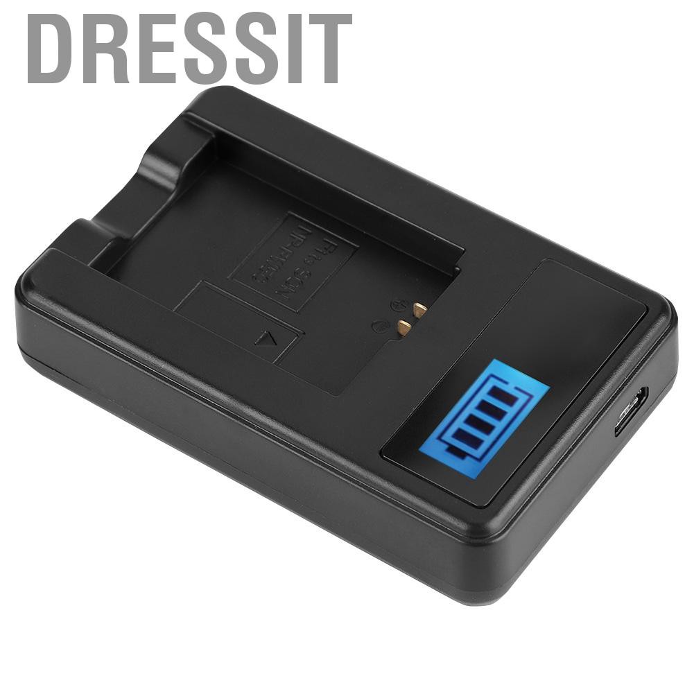 Dressit NP-FW50 Battery LCD Single Charger for Sony Alpha A6000 A6300 A6500 A7r A7