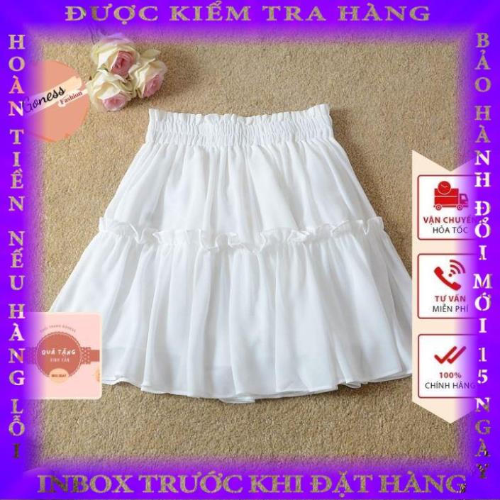 Chân váy xoè Goness lưng thun màu trơn có lót trong thời trang cho nữ buivanh