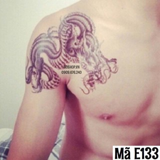 Hình xăm dán rồng - Mã E133
